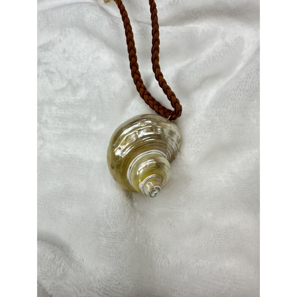 NEW Free People Sara Shell Choker Gold Brown Beach Bohemian Suede Shiny Summer - Picture 4 of 4
